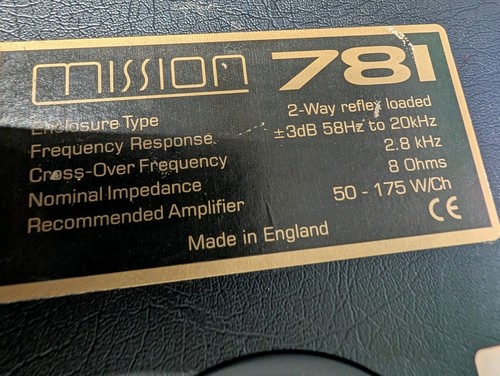 Mission 781 lautsprecher - 781,